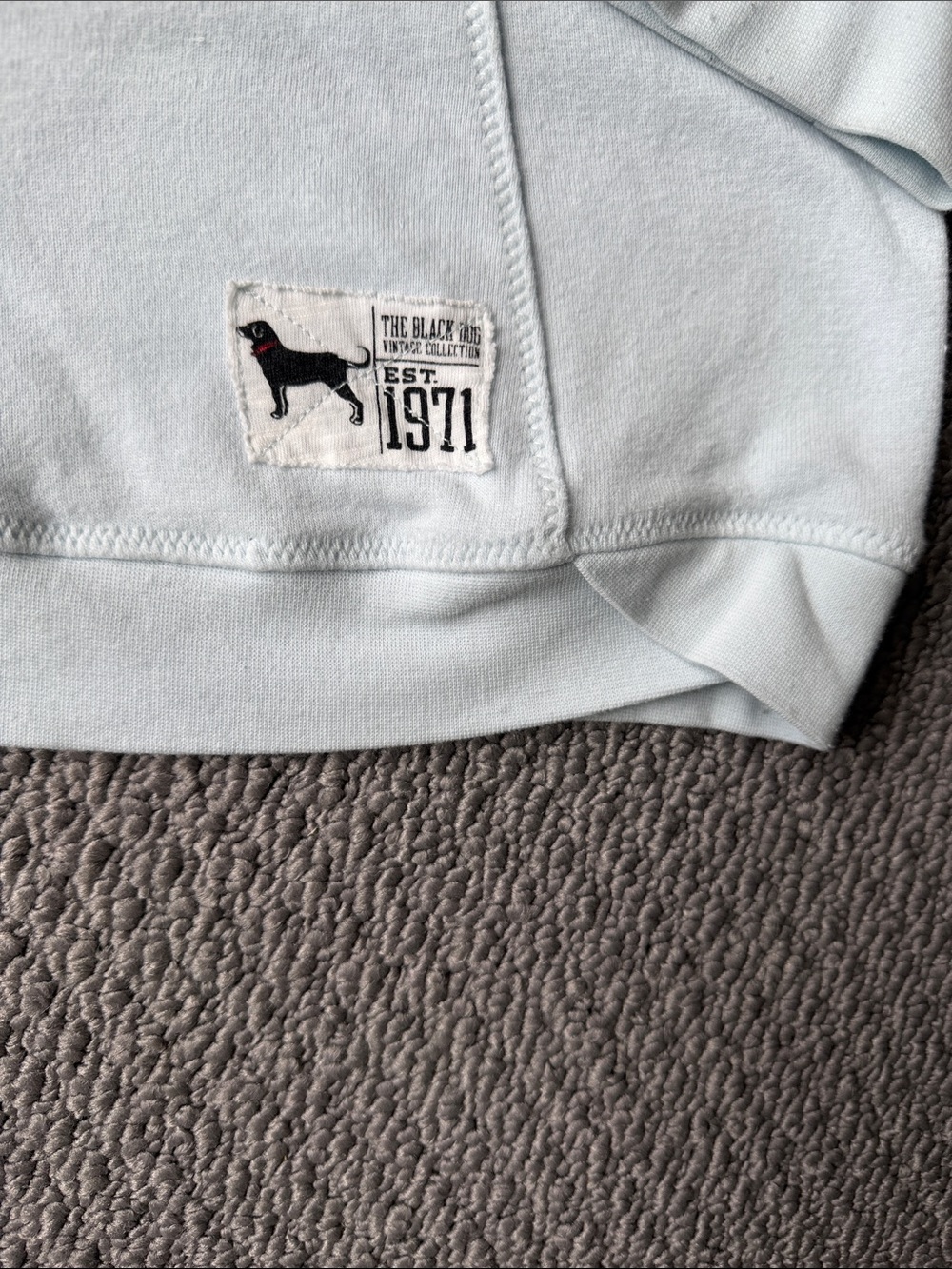 Black Dog Light Blue Hoodie, Generously sized and soft - Picture 2 of 10